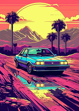 Car Retro Synthwave