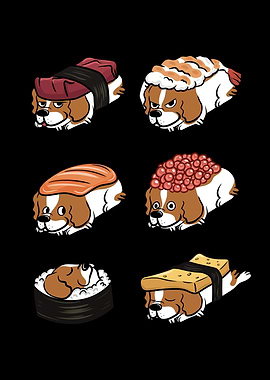 Cavalier Dog Sushi