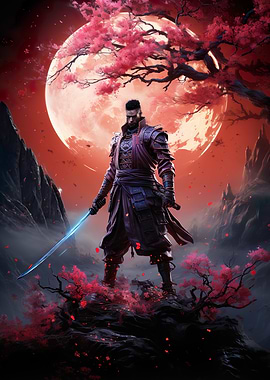 Moonlight Japanese Samurai