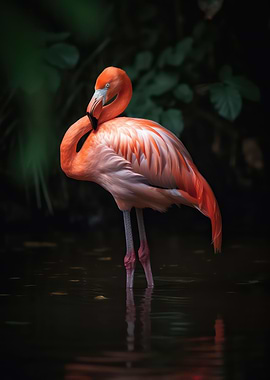 Colorful flamingo