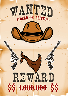 Vintage wanted poster