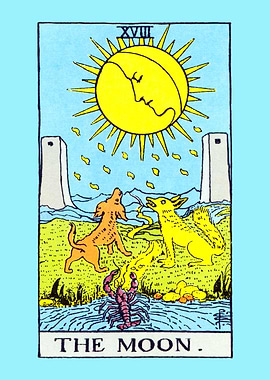 The Moon Tarot Card