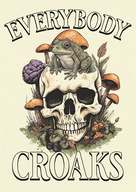 Everybody Croaks Frog Art