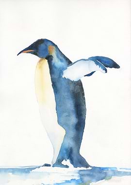 Penguin Watercolor art