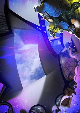 Open door to surreal world