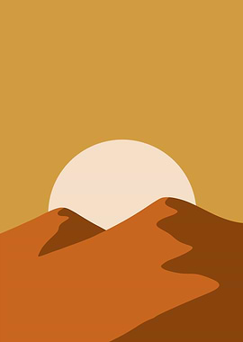 desert simple painting