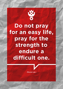 Do not pray for easy life