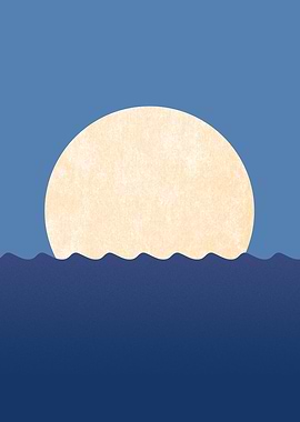 Moonrise ocean
