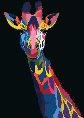 Giraffe colorful