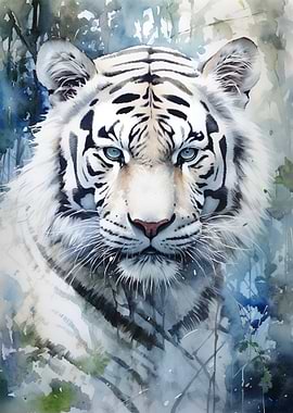 White Tiger Portrait