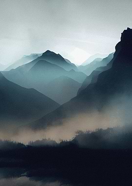 Mist reflection Landscape