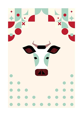 Minimalist Cow Bauhaus