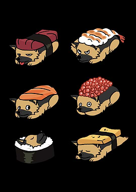 German Shepherd Sushi
