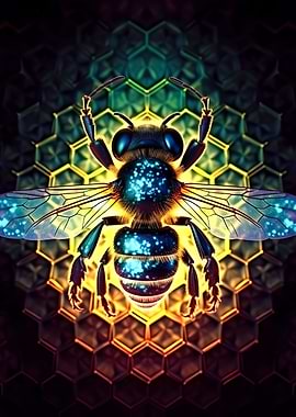 Psychedelic bee