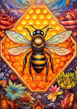 Psychedelic bee