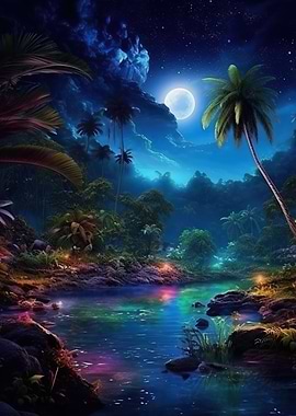 Jungle Night Sky
