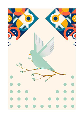 Minimalist Dove Bauhaus