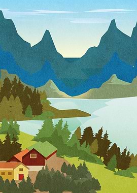 Norway landscape in summer