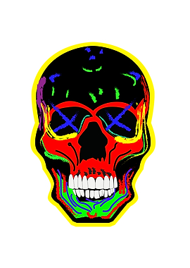 SUGAR skull vivid hand dra