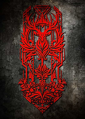 Medieval banner Deer