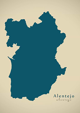 Alentejo region map