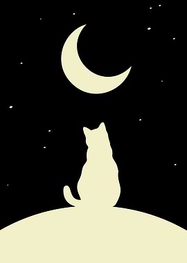 Crescent Space Cat