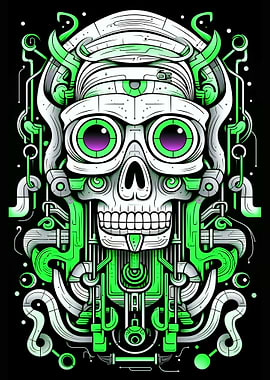 Abstract Cartoon Skull