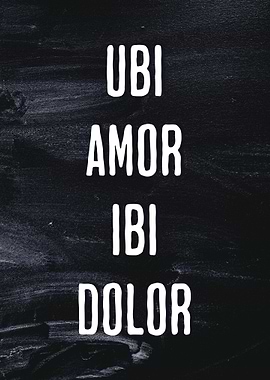 Latin Quote Love Pain