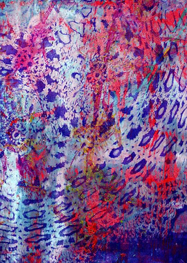 Blue Abstract Fiber Art