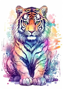 Watercolor Tiger Painting