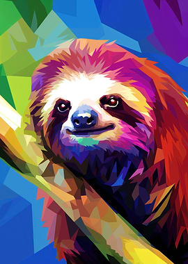 Colorful Wild Pop Sloth