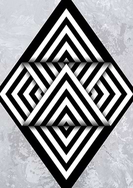 Geometric Flat 3D Illusion