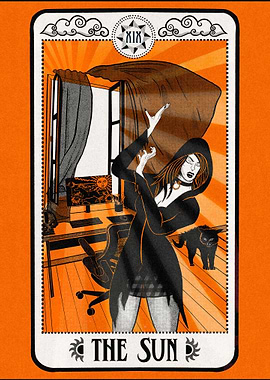 Vampire girl Tarot Card