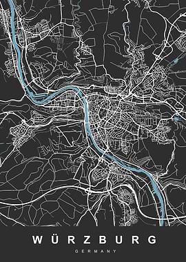 Map WURZBURG GERMANY