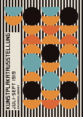 Bauhaus Geometric Poster