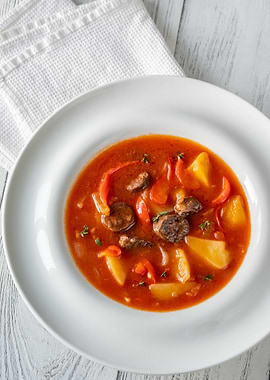Potato chorizo stew