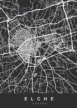 Map ELCHE SPAIN