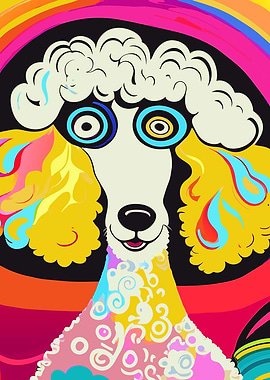 Funny Poodle Portrait