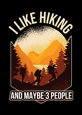 Hiking And Maybe 3 People