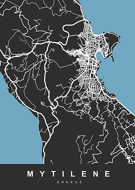 MYTILENE GREECE Map