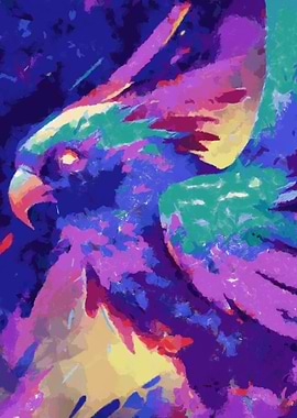 Parrot abstract fantasy