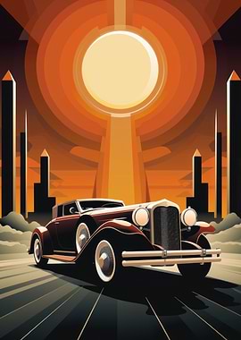 Art Deco Car Retro Vintage
