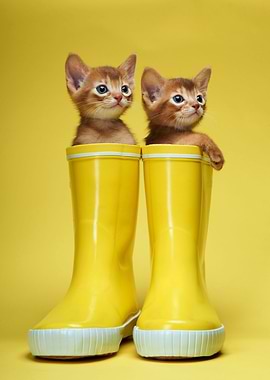 Kittens in Wellies
