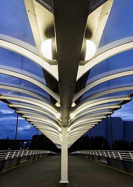 Abstract Bridge At Night