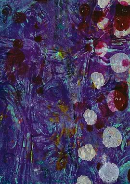 Purple White Abstract Art