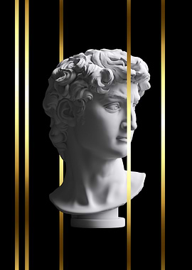 David Statue with Gold