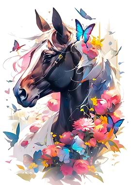 Horse Botanical Hues