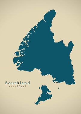 Southland region map