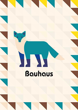 Mint Green Fox Bauhaus
