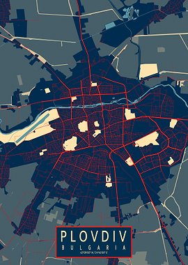 Plovdiv City Map Hope